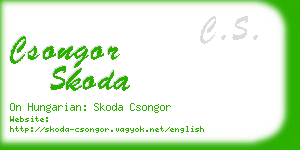 csongor skoda business card